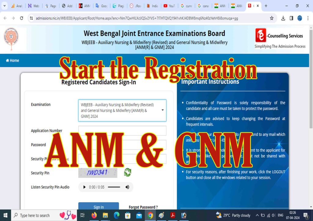 ANM GNM Registration 2024